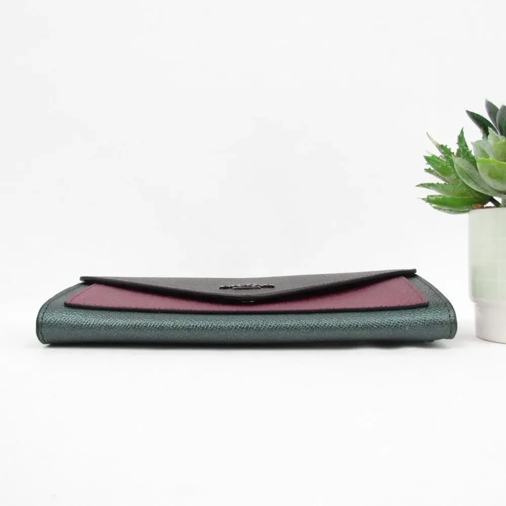 Coach Super Rare Color Soft Wallet In Colorblock
